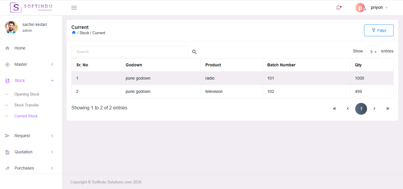 Inventory Management Software Dashboard for Real-Time Stock Tracking and Warehouse Management
